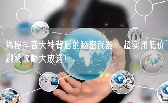 揭秘抖音大神背后的秘密武器：超实用低价刷赞攻略大放送！