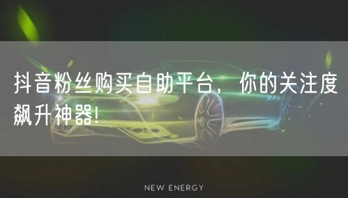 抖音粉丝购买自助平台，你的关注度飙升神器!