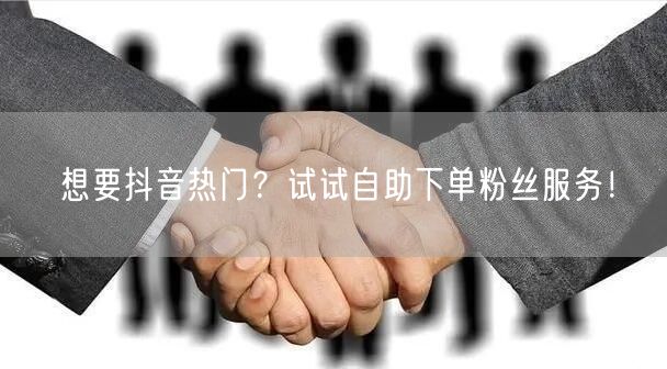 想要抖音热门？试试自助下单粉丝服务！