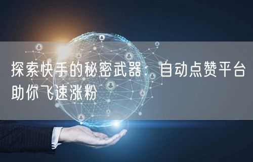 探索快手的秘密武器：自动点赞平台助你飞速涨粉