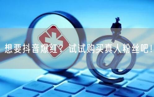 想要抖音爆红?试试购买真人粉丝吧!