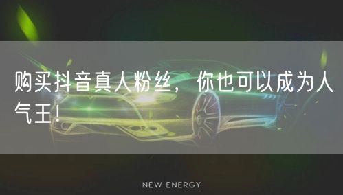 购买抖音真人粉丝,你也可以成为人气王!
