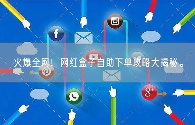 火爆全网！网红盒子自助下单攻略大揭秘。