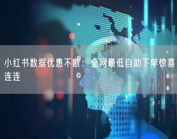 小红书数据优惠不断：全网最低自助下单惊喜连连