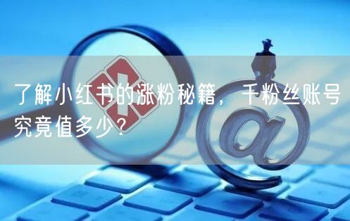 了解小红书的涨粉秘籍,千粉丝账号究竟值多少?