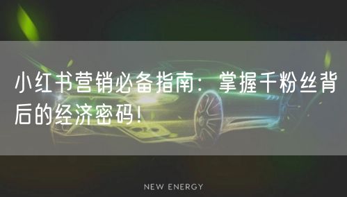 小红书营销必备指南:掌握千粉丝背后的经济密码!